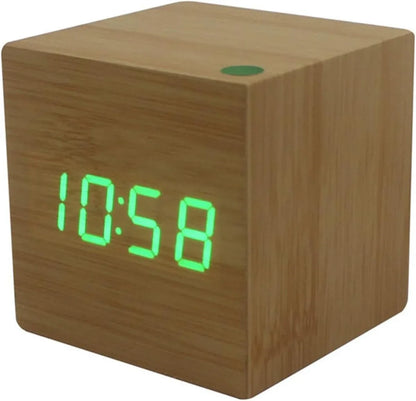 Horloge Numérique Moderne en Bois - Rondor