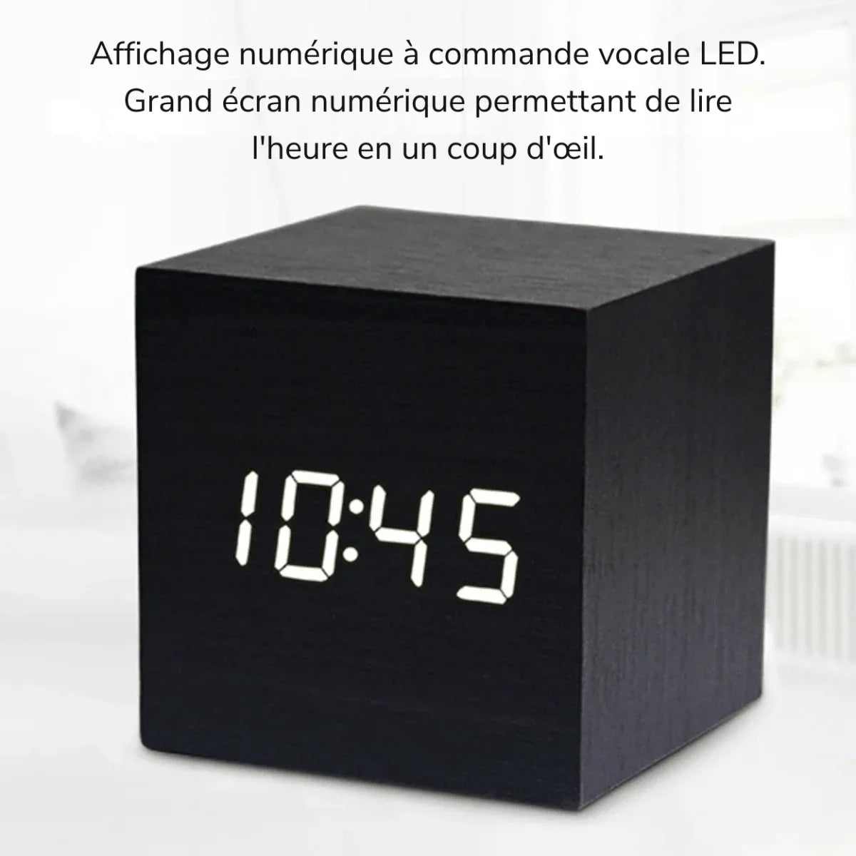 Horloge Numérique Moderne en Bois - Rondor