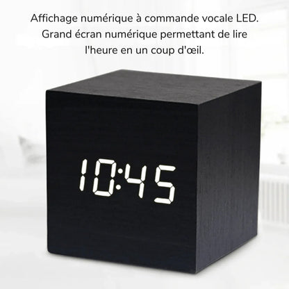 Horloge Numérique Moderne en Bois - Rondor