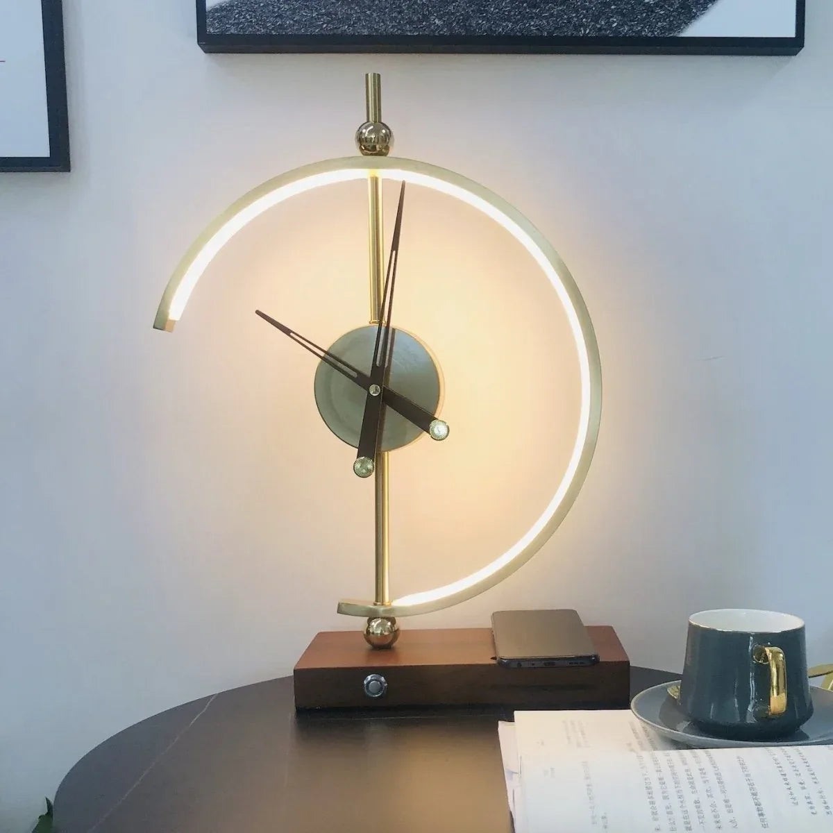 Horlogia™ – Lampe Pour Table De Nuit Chargeur + Horloge Intégrés - RONDOR - Rondor