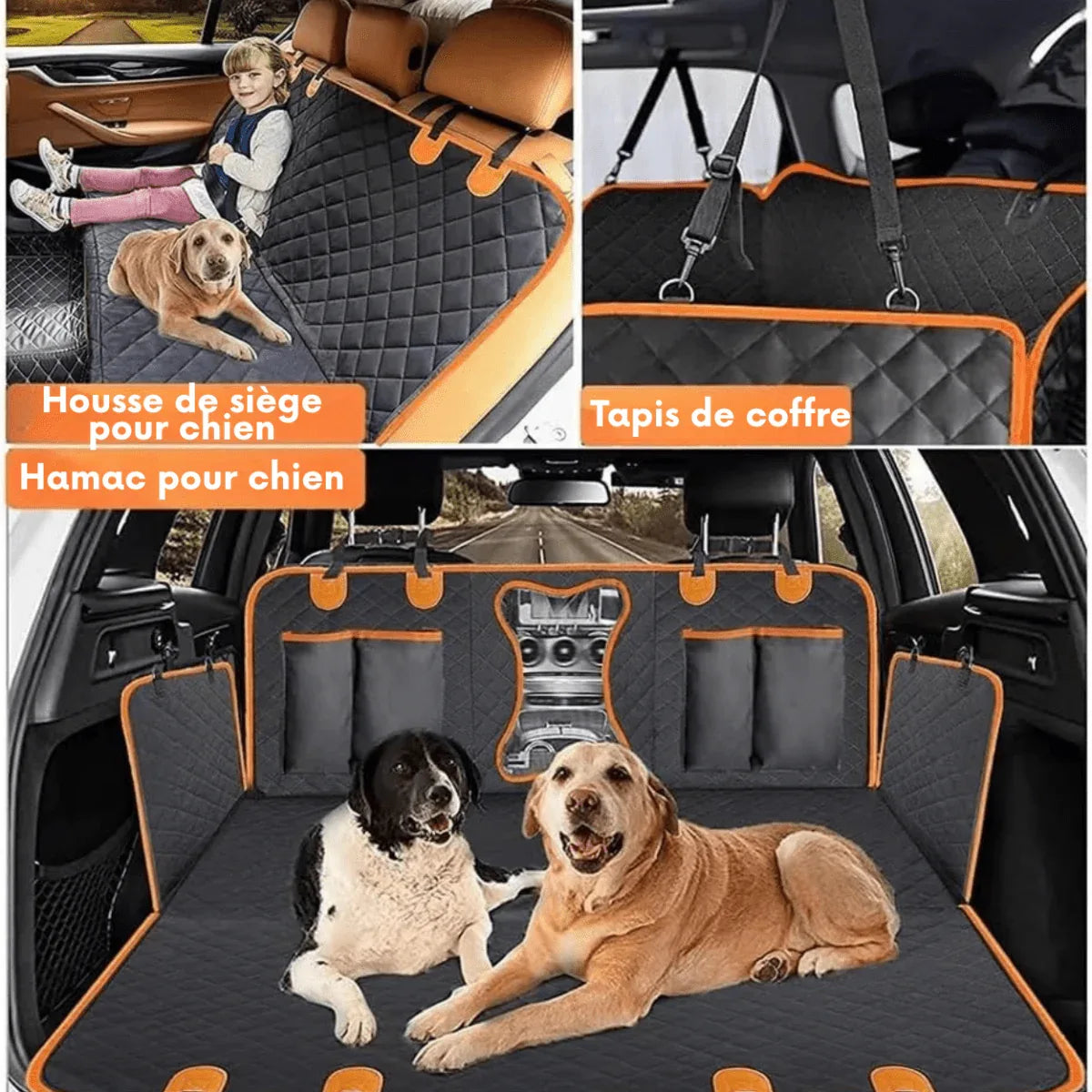 Housse de Protection de Siège Arrière de Voiture Impénétrable - Rondor
