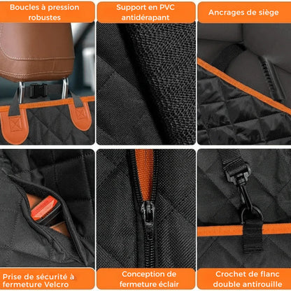 Housse de Protection de Siège Arrière de Voiture Impénétrable - Rondor