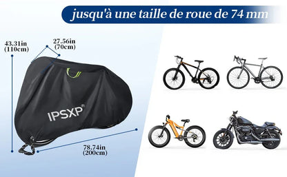 Housse de Vélo Protection - Rangement Extérieur Étanche pour Vélos - 1 ou 2 Vélos - Rondor