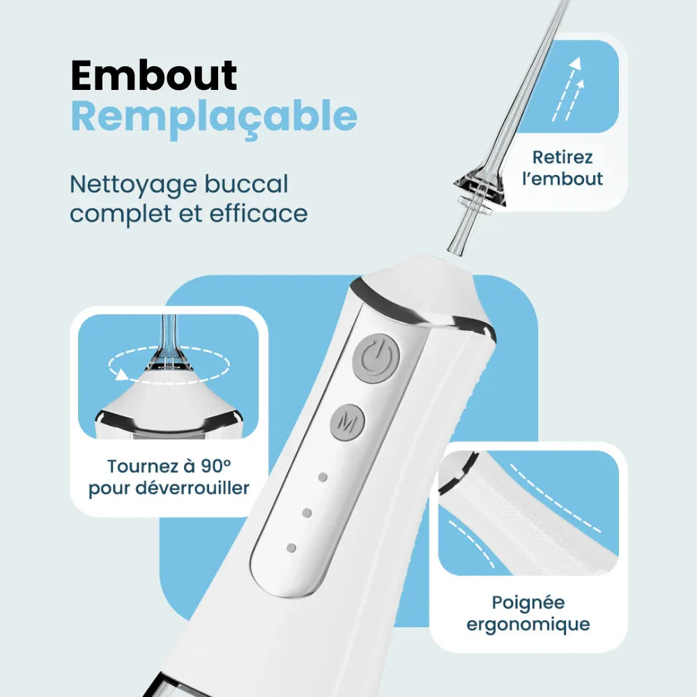 Hydropulseur Jet Dentaire Portable – Nettoyage en Profondeur & Hygiène Optimale | RONDOR - Rondor