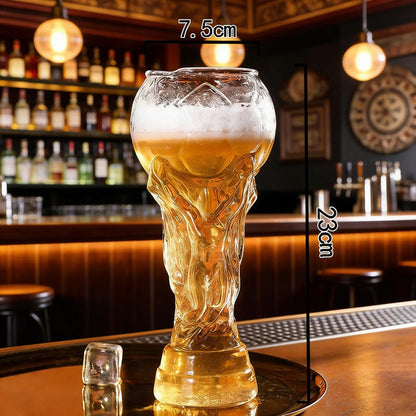 Verre à bière trophée de football, articles de bar pour les fans de la coupe du monde, cadeau pour amateur de bière artisanale
