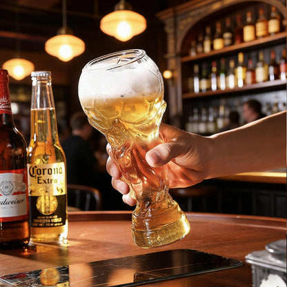 Verre à bière trophée de football, articles de bar pour les fans de la coupe du monde, cadeau pour amateur de bière artisanale
