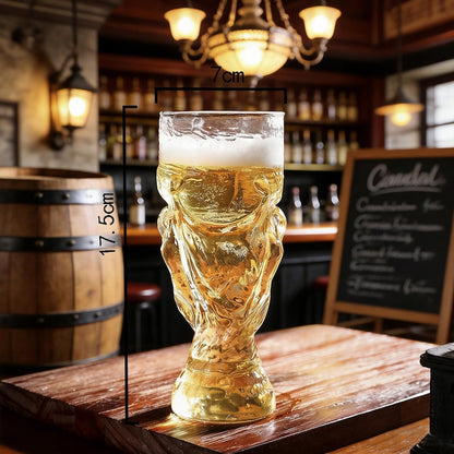 Verre à bière trophée de football, articles de bar pour les fans de la coupe du monde, cadeau pour amateur de bière artisanale