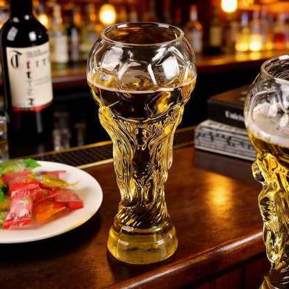 Verre à bière trophée de football, articles de bar pour les fans de la coupe du monde, cadeau pour amateur de bière artisanale