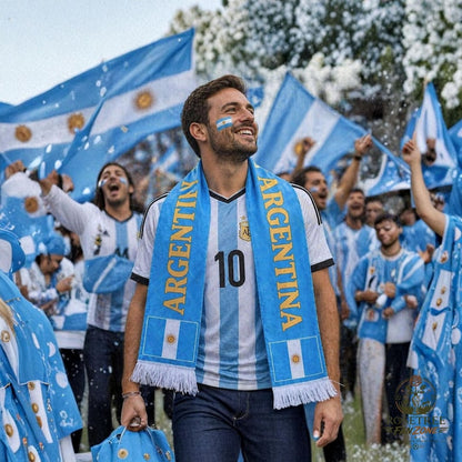 Écharpe de supporter de football, écharpe de supporter de la coupe du monde, écharpe de l'équipe nationale, cadeau de supporter de football, accessoires de supporter de stade
