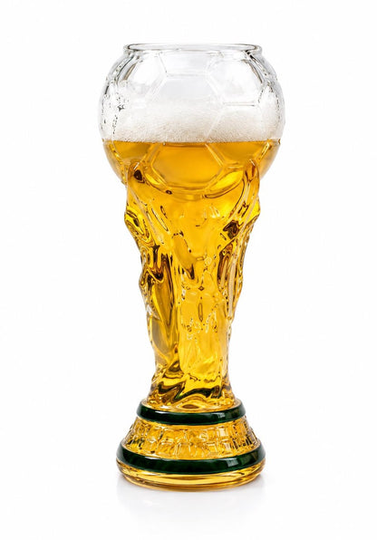 2026 World Cup Football Trophy Beer Glass – Soccer Fan Gift | Match Day Beer Mug | Unique Football Drinkware Gift for Him | Sports Bar Decor