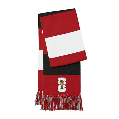 Echarpe dorée pour spectateur du Trophée de la Coupe du Monde de la FIFA 2026 | Écharpe brodée assortie