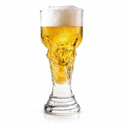 2026 World Cup Football Trophy Beer Glass – Soccer Fan Gift | Match Day Beer Mug | Unique Football Drinkware Gift for Him | Sports Bar Decor
