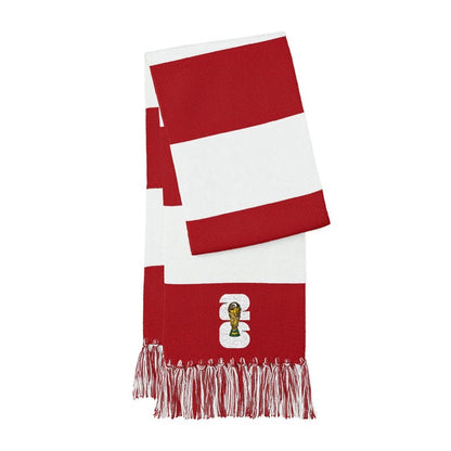 Echarpe dorée pour spectateur du Trophée de la Coupe du Monde de la FIFA 2026 | Écharpe brodée assortie
