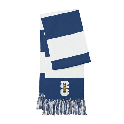 Echarpe dorée pour spectateur du Trophée de la Coupe du Monde de la FIFA 2026 | Écharpe brodée assortie