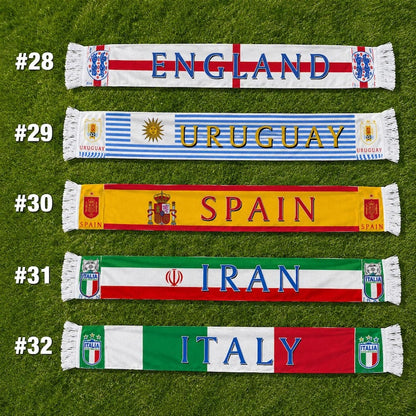 Echarpe de supporter de football en tricot à franges aux couleurs de l'équipe nationale les jours de match