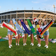 Echarpe de supporter de football en tricot à franges aux couleurs de l'équipe nationale les jours de match
