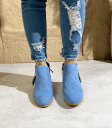 Bottines de marche confortables pour femme avec support orthopédique et talon bas