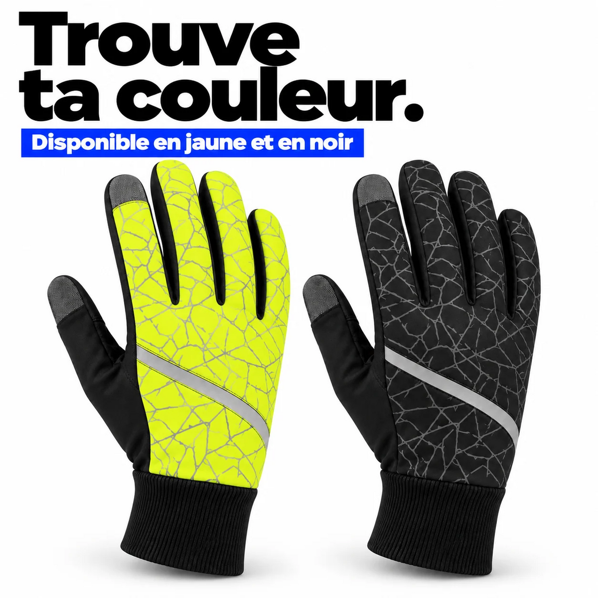 Gants de vélo thermiques d'hiver, coupe-vent et tactiles