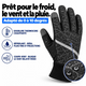 Gants de vélo thermiques d'hiver, coupe-vent et tactiles