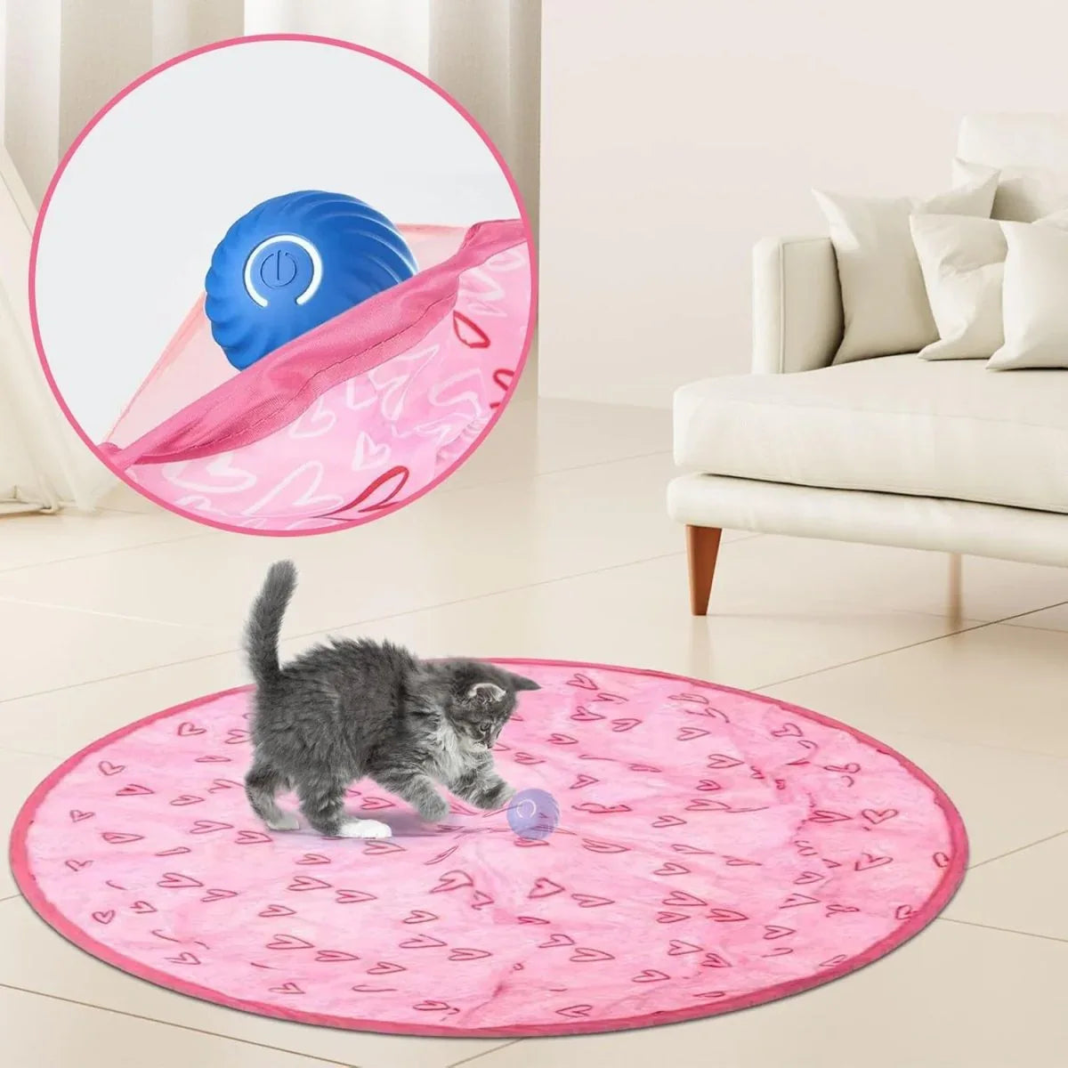 Jouet Interactif Pour Chat - stimulez l'instinct de chasse de votre chat avec le jouet interactif 2 en 1 - Rondor