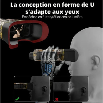 Jumelles Vision Nocturne HD 500m Militaire –Zoom 12x & Batterie Longue Durée - Rondor