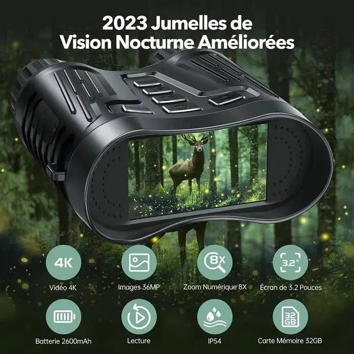 Jumelles Vision Nocturne Infrarouge 300M avec Zoom 8X - Rondor - Rondor