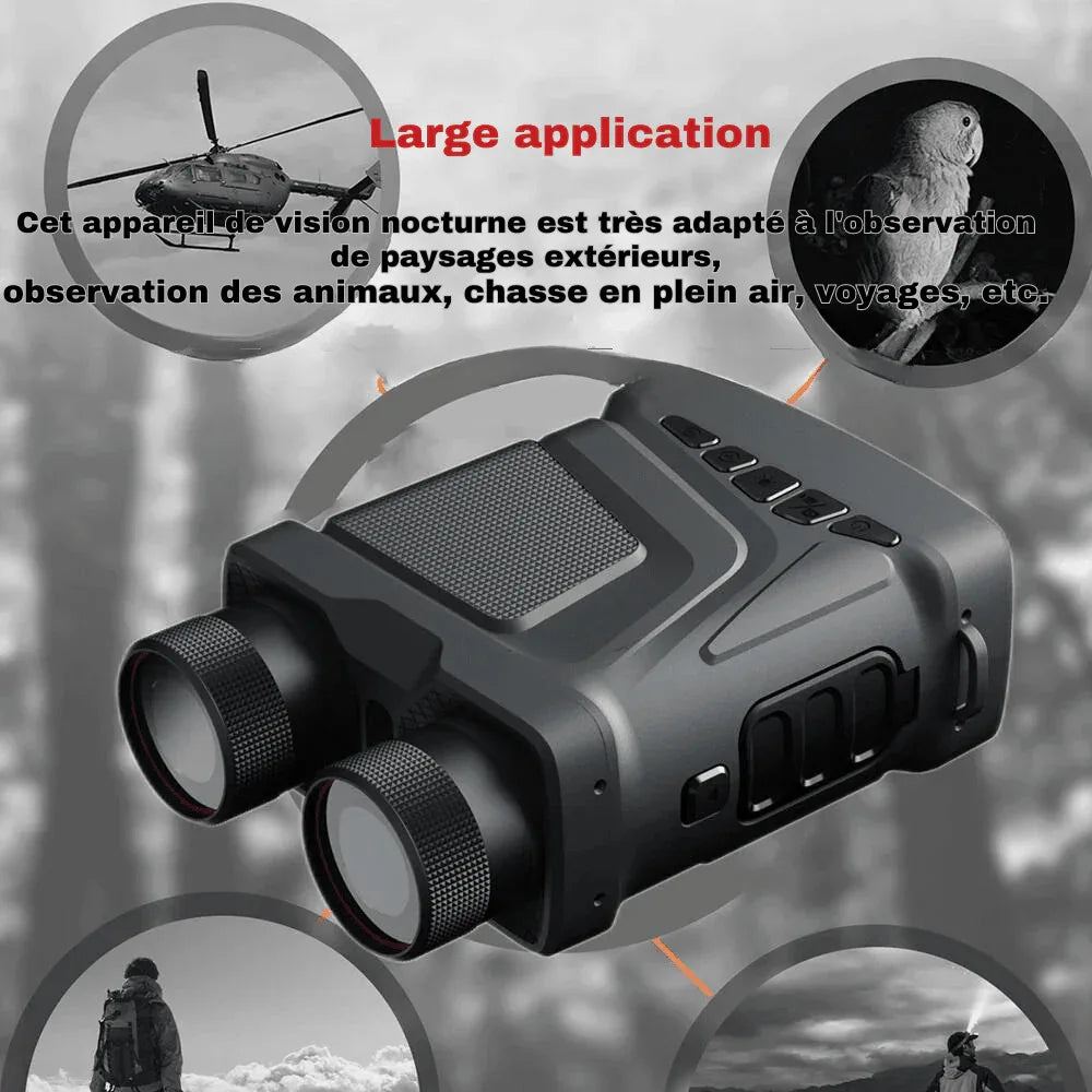 Jumelles Vision Nocturne X5 1080P – NVB790 infrarouges + Carte mémoire - Rondor