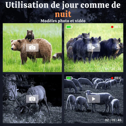 Jumelles Vision Nocturne X5 1080P – NVB790 infrarouges + Carte mémoire - Rondor
