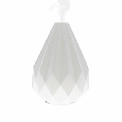 Aroma-Diffusor aus Keramik | Ultraschall-Luftbefeuchter mit Fernbedienung, Atemlicht und zwei Nebelmodi