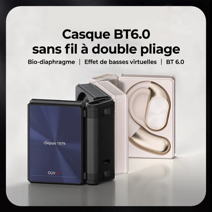 Écouteurs sans fil Bluetooth 6.0 à réduction de bruit – 145H d'autonomie, étanches IPX5, sport