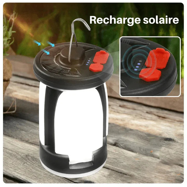 Lampe de Camping Solaire Rechargeable HENGYU – 1000 Lumens, Power Bank Intégrée - Rondor