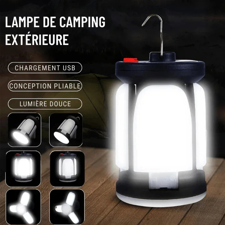 Lampe de Camping Solaire Rechargeable HENGYU – 1000 Lumens, Power Bank Intégrée - Rondor