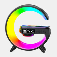 Lampe de chevet LED forme G avec fonction de charge, chargeur sans fil 15 W, haut - parleur Bluetooth - Rondor