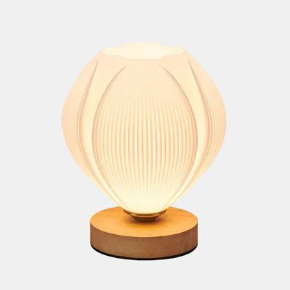 Lampe de table minimaliste en bois à la lueur douce - Rondor
