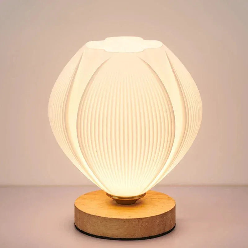 Lampe de table minimaliste en bois à la lueur douce - Rondor
