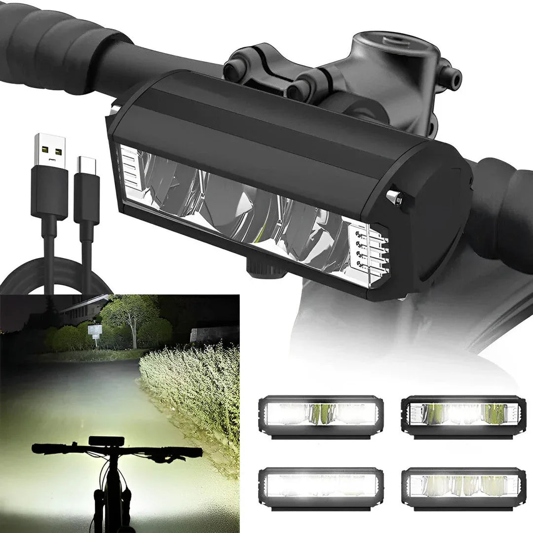 Lampe de Vélo LED LumeRide - Éclairage Ajustable et Puissant - Rondor