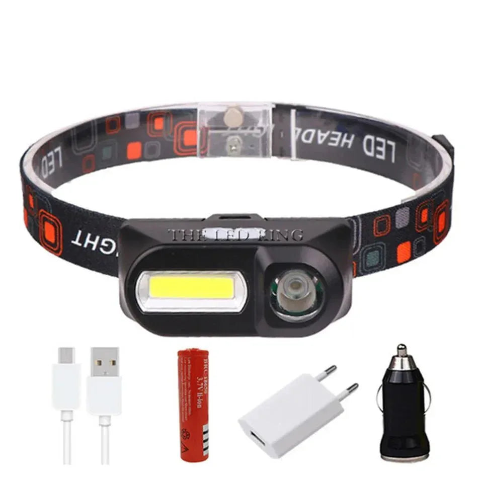 Lampe Frontale LED Ultra Puissante – 2000 Lumens Rechargeable USB - Rondor