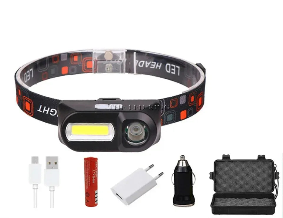 Lampe Frontale LED Ultra Puissante – 2000 Lumens Rechargeable USB - Rondor