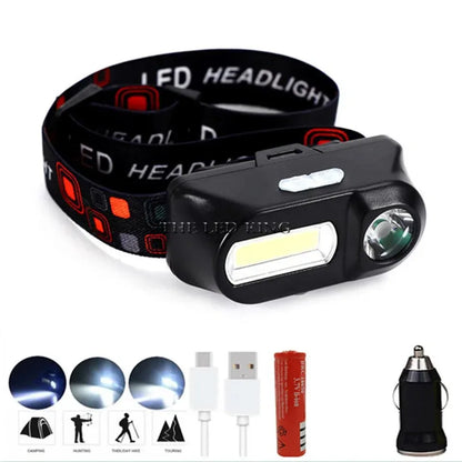 Lampe Frontale LED Ultra Puissante – 2000 Lumens Rechargeable USB - Rondor