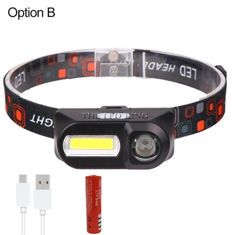 Lampe Frontale LED Ultra Puissante – 2000 Lumens Rechargeable USB - Rondor
