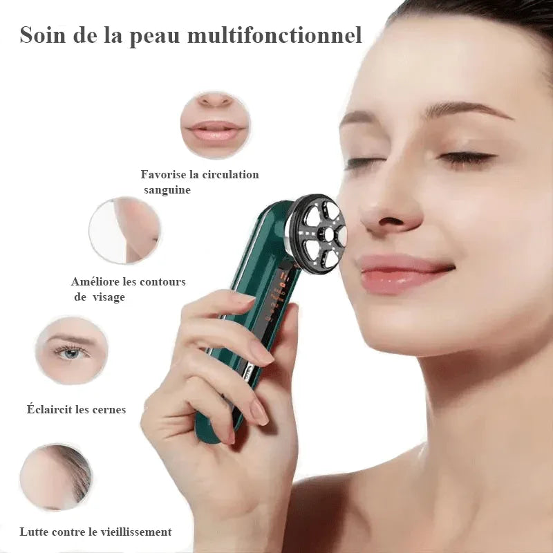 Lifting Visage & Cou 4‑en‑1 – LED, EMS + Vibrations - Rondor