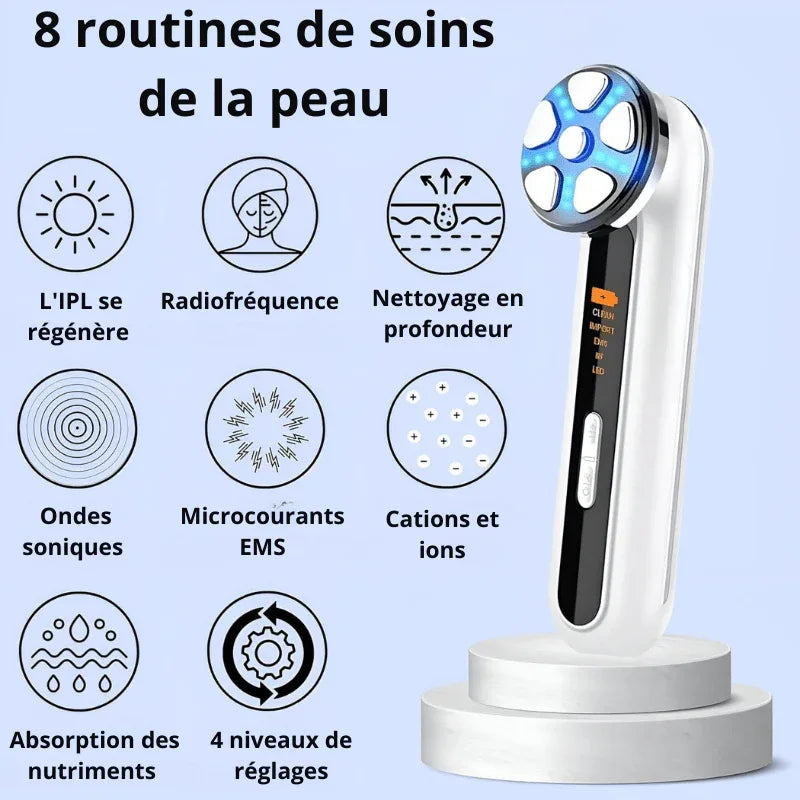 Lifting Visage & Cou 4‑en‑1 – LED, EMS + Vibrations - Rondor