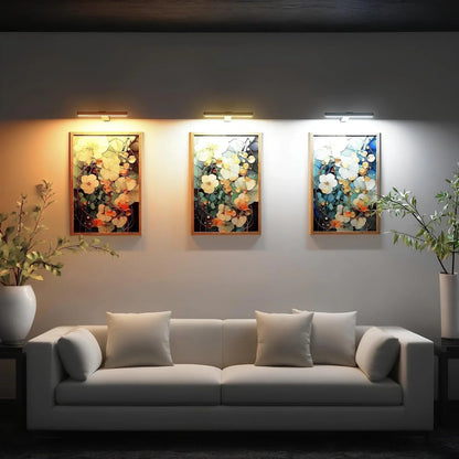 ArtGlow Éclairage LED sans fil pour tableaux – Applique murale rechargeable avec télécommande, lumière dimmable