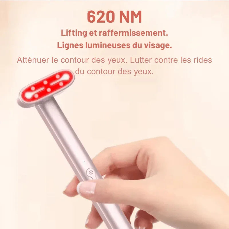 Lisseur Contour Yeux & Visage LED 7 couleurs + Vibration - Rondor