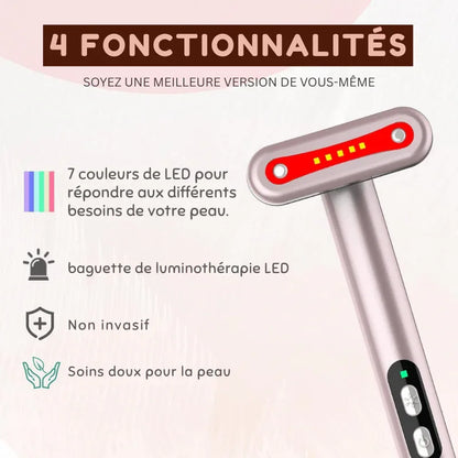 Lisseur Contour Yeux & Visage LED 7 couleurs + Vibration - Rondor