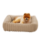 Lit rectangulaire en velours pour chien