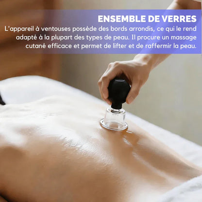 Lot de 4 ventouses anticellulites noires - Rondor