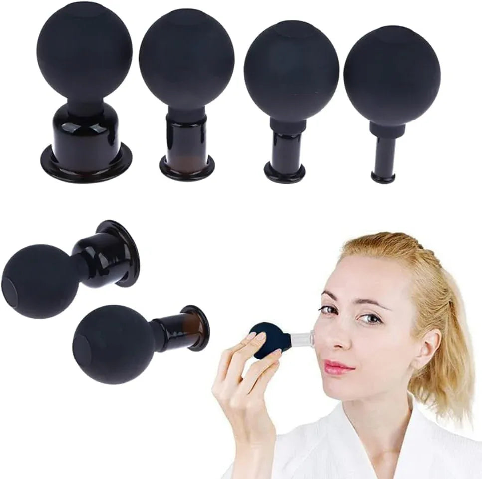 Lot de 4 ventouses anticellulites noires - Rondor