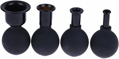 Lot de 4 ventouses anticellulites noires - Rondor