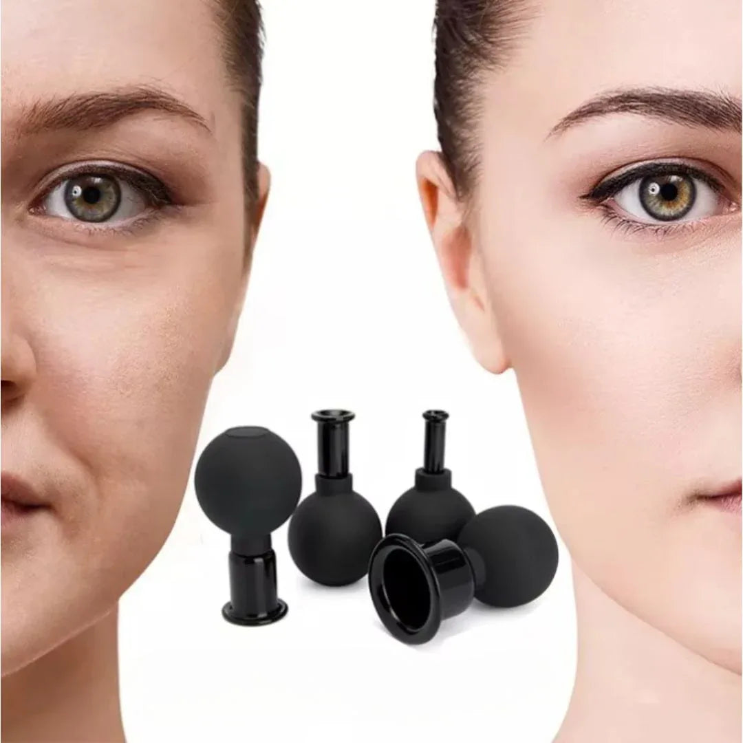 Lot de 4 ventouses anticellulites noires - Rondor